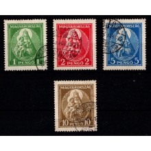 1932 - Ungarn- AFA 472-75 - Frimærker - Madonna - Komplet sæt - Stemplet.